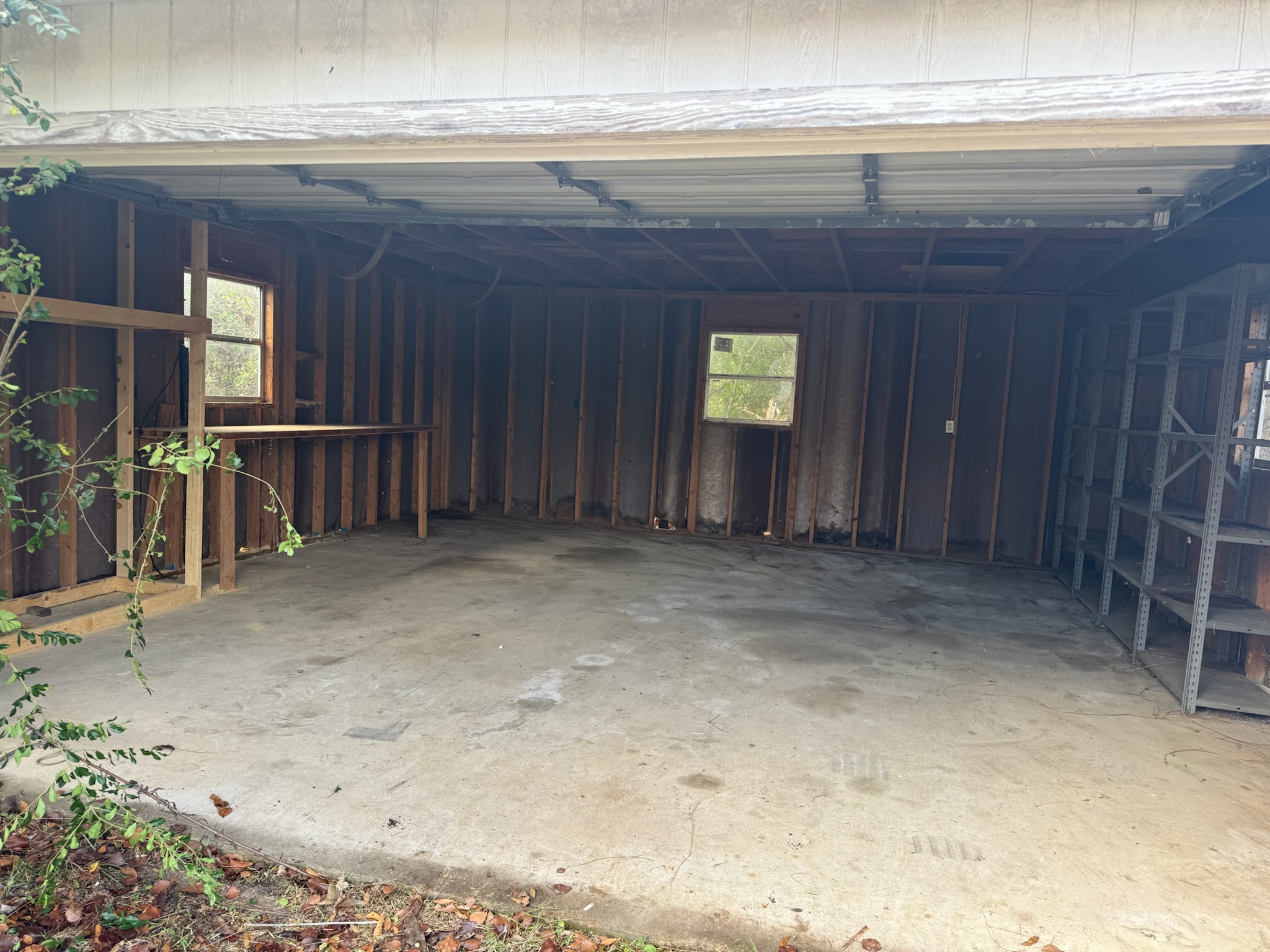 Property cleanout area after hauling